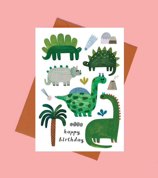 Carte anniversaire Dinosaures