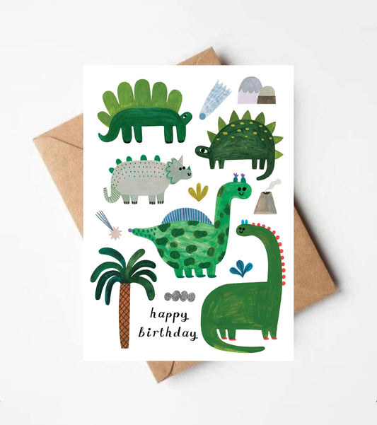 Carte anniversaire Dinosaures