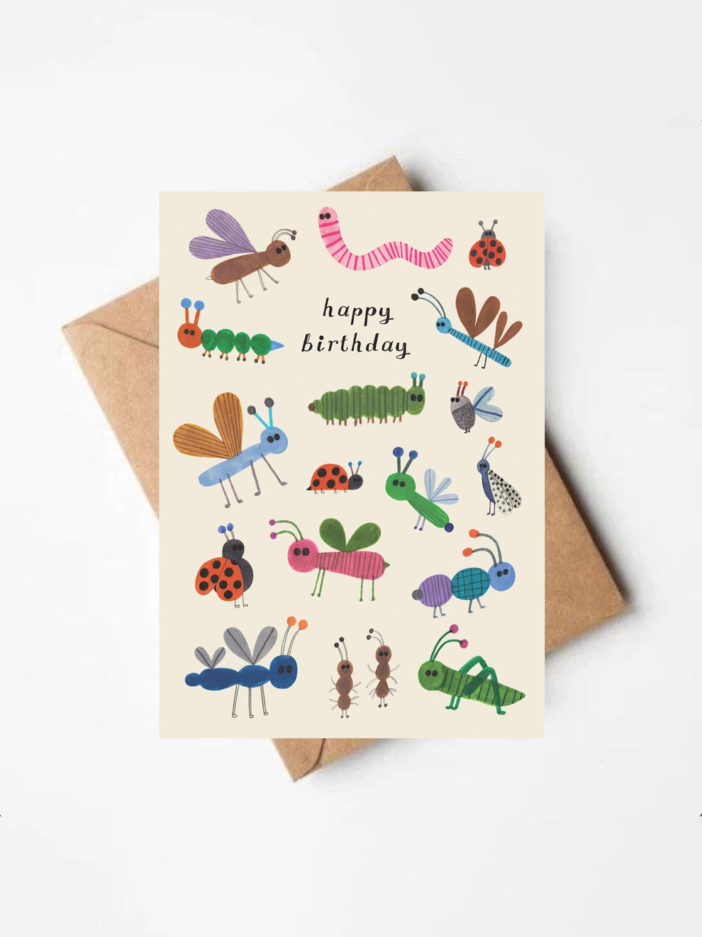 Carte Happy birthday bugs