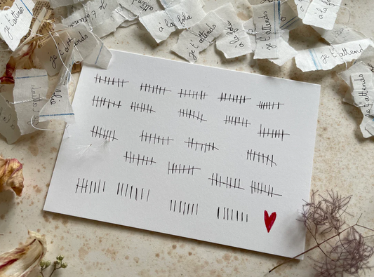 Carte et enveloppe Tu me manques