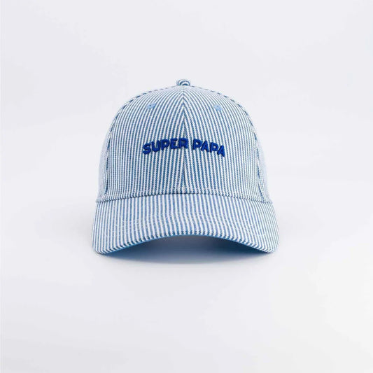 Casquette Marinière super papa bleu