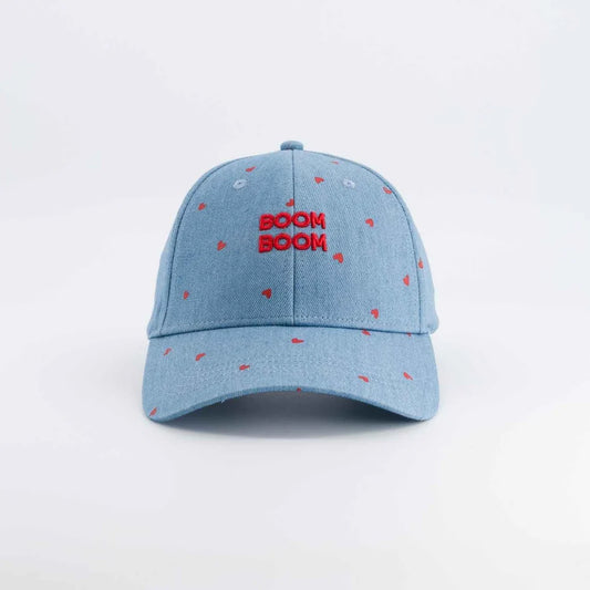 Casquette Badaboom/Boom Boom denim coeurs - Adulte
