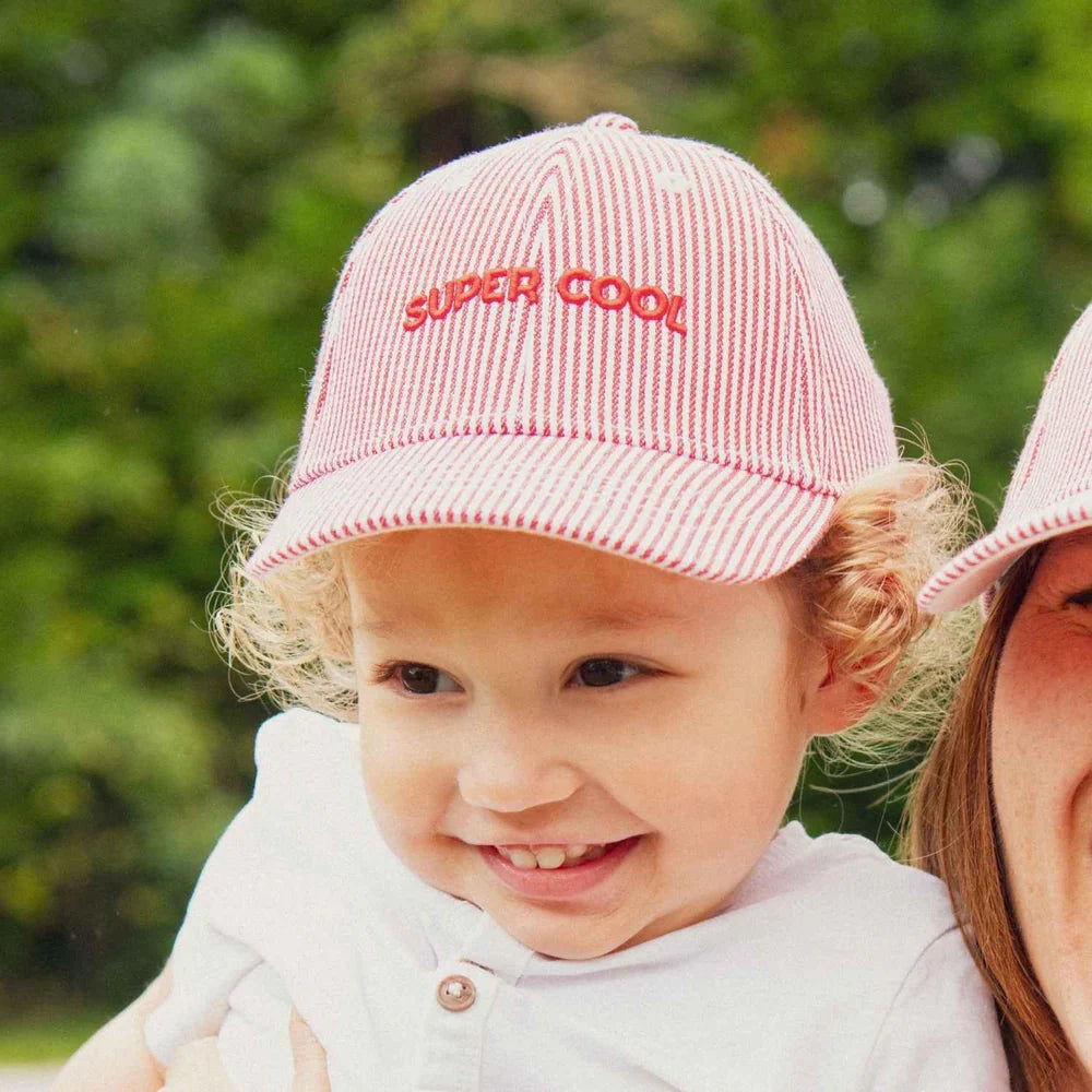 Casquette Marinière super cool rouge - 3/6 ans