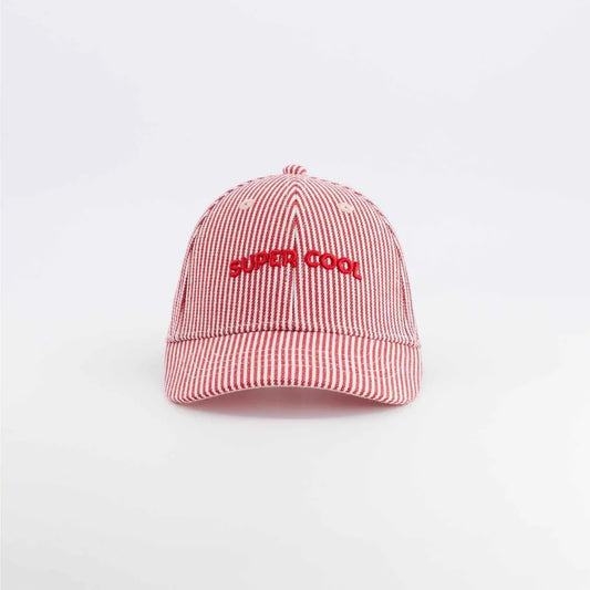Casquette Marinière super cool rouge - 3/6 ans