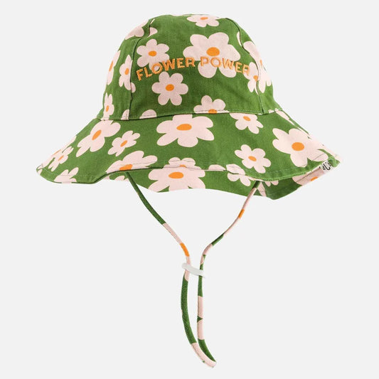Chapeau large Flower power - 3/6 ans