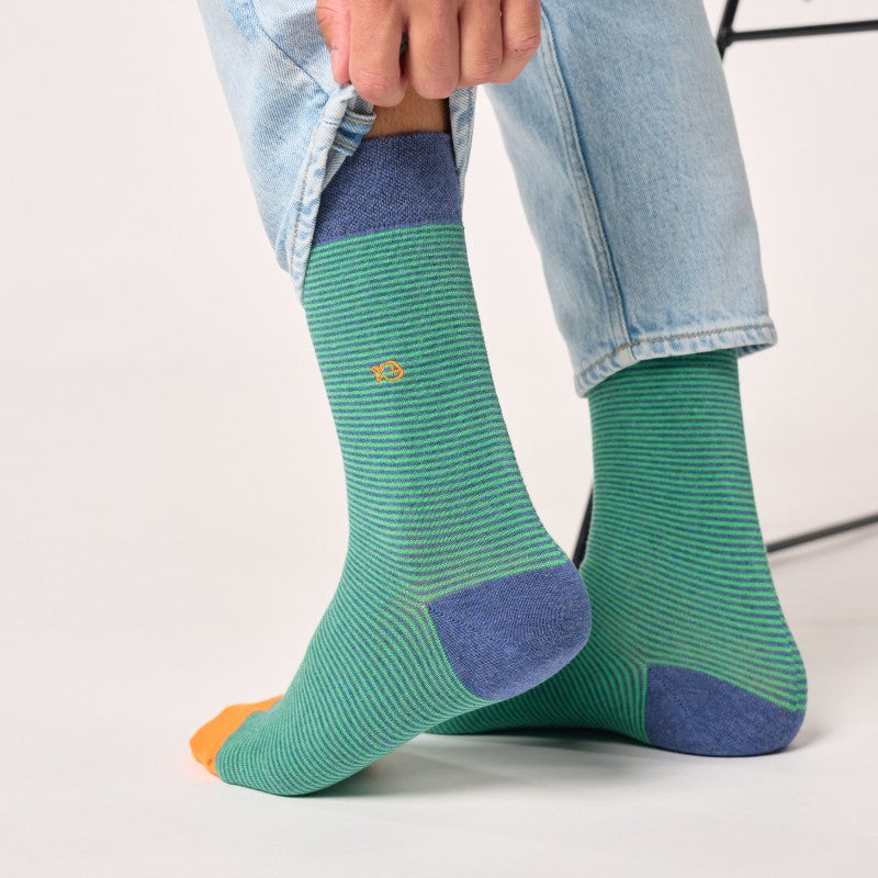 Chaussettes rayées - Garden party - Taille 41/46