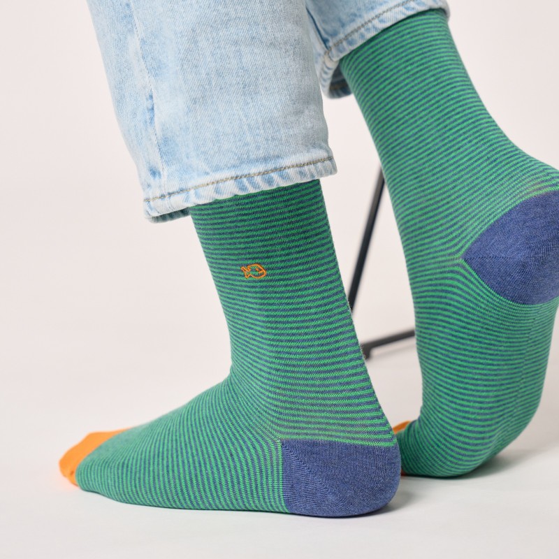 Chaussettes rayées - Garden party - Taille 41/46