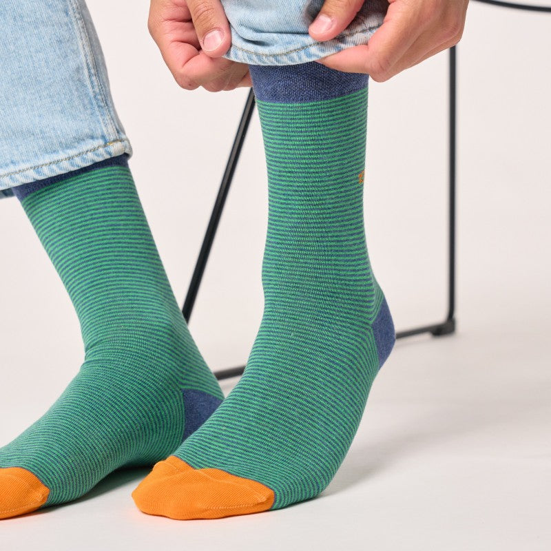 Chaussettes rayées - Garden party - Taille 41/46