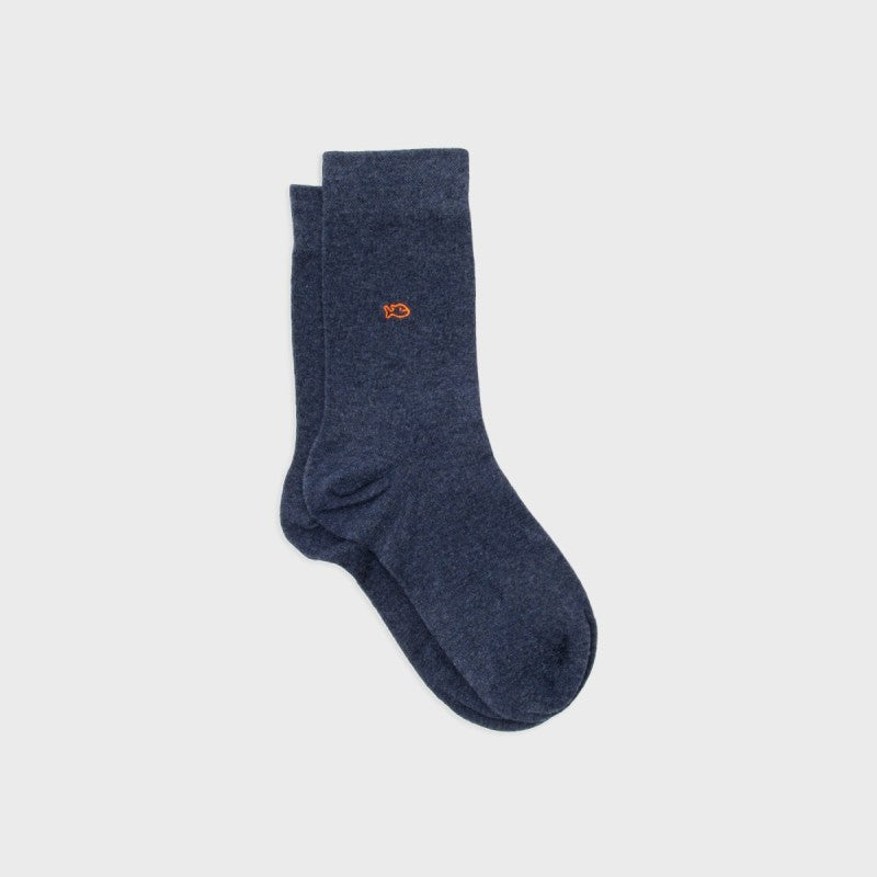 Chaussettes Unies - Bleu chiné foncé - Taille 41/46