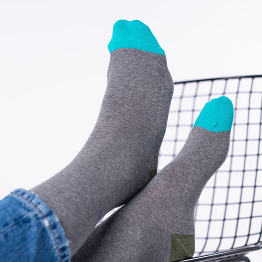 Chaussettes unies - Gris - Taille 41/46