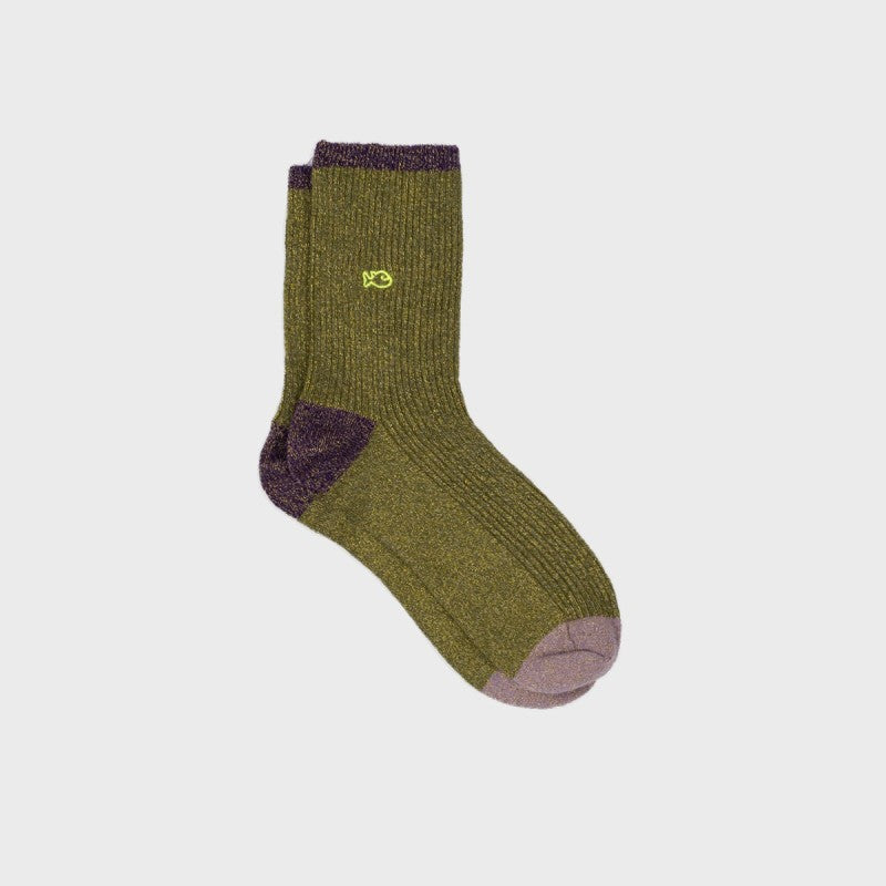 Chaussettes Vintage pailletées - Olive - Taille 37/40 — Billybelt , Lyon