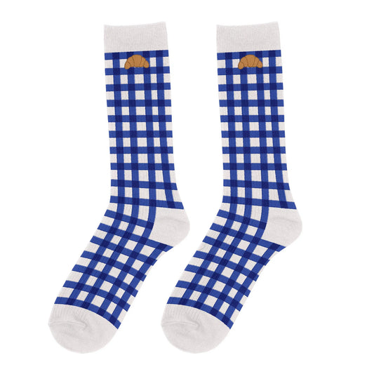 Chaussettes Croissant bleu - Taille 40/45