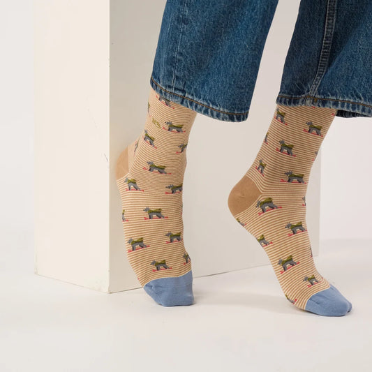 Chaussettes à motifs - Chien skieur - Taille 41/46