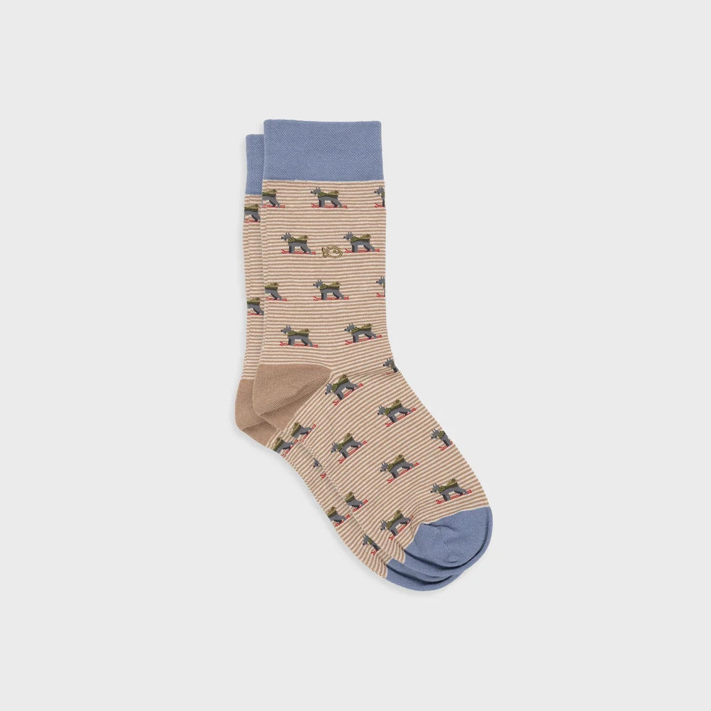Chaussettes à motifs - Chien skieur - Taille 41/46