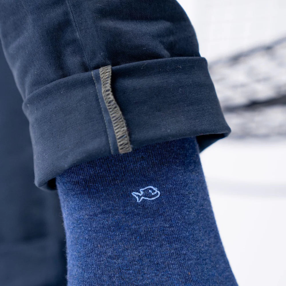 Chaussettes Unies - Marine chiné - Taille 41/46