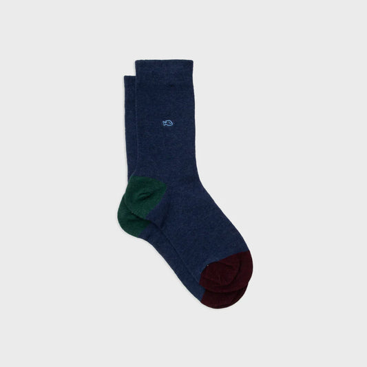 Chaussettes Unies - Marine chiné - Taille 41/46