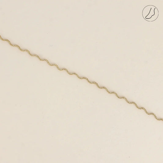 Chevillère - chaîne zigzag - Doré