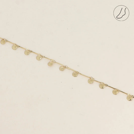 Chevillère coquillages - Doré