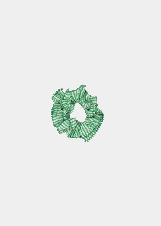 Chouchou volant - Rayures vert