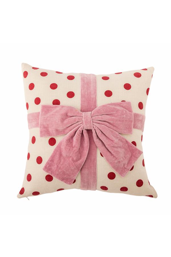 Coussin Bowie Noeud - rose