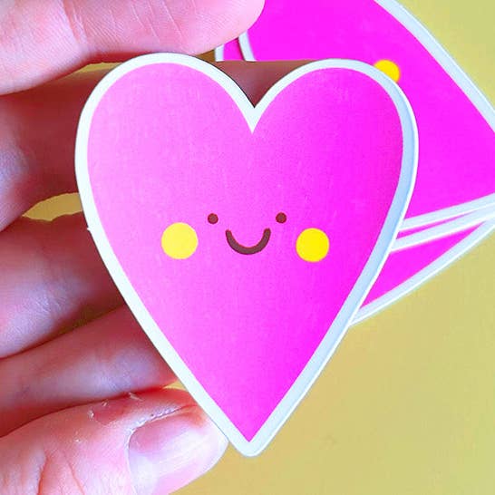 Sticker - Coeur rose