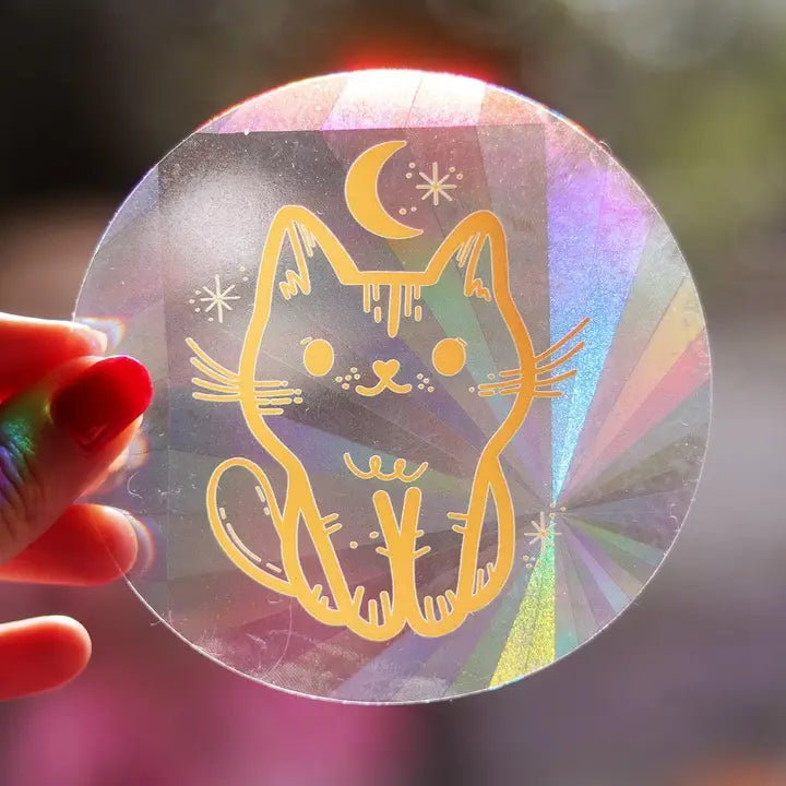 Sticker Suncatcher - Chat magique