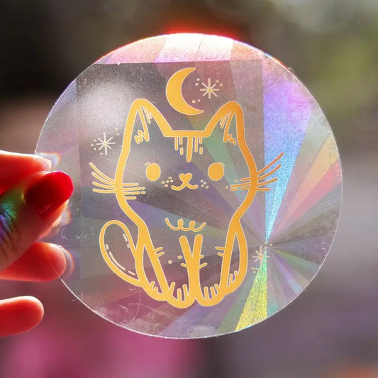 Sticker Suncatcher - Chat magique