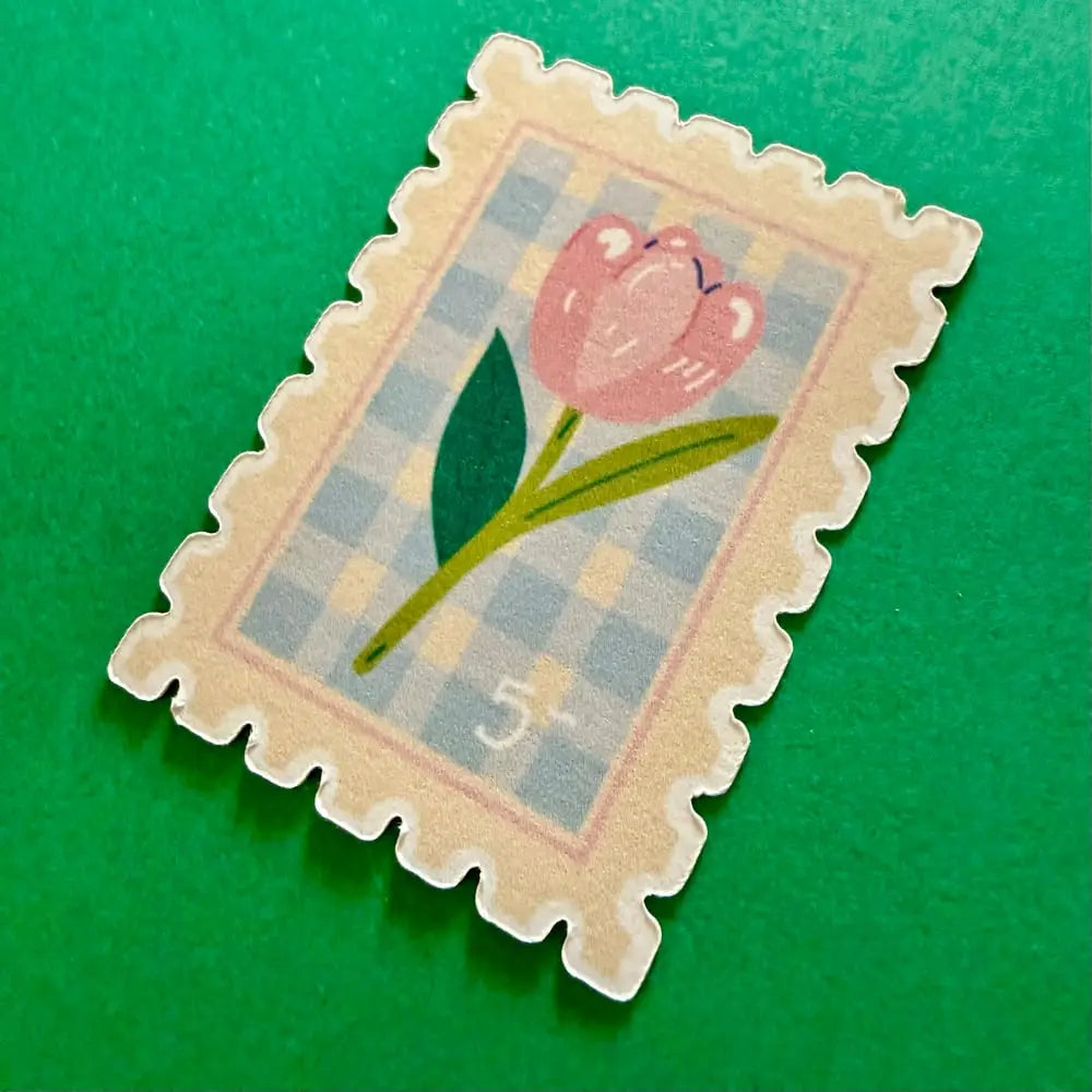 Sticker Timbre tulipe