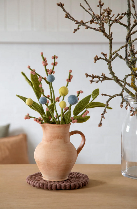 Dessous de verres prune - set de 2