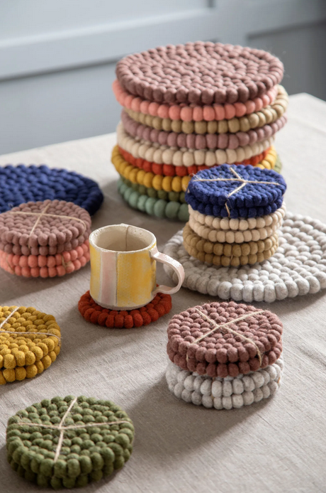 Dessous de verres prune - set de 2