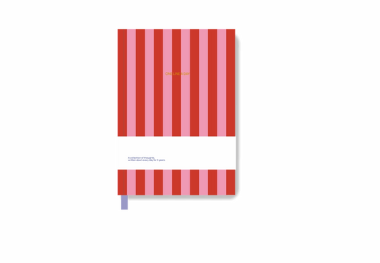 Journal Une ligne par jour - Stripes pink/red
