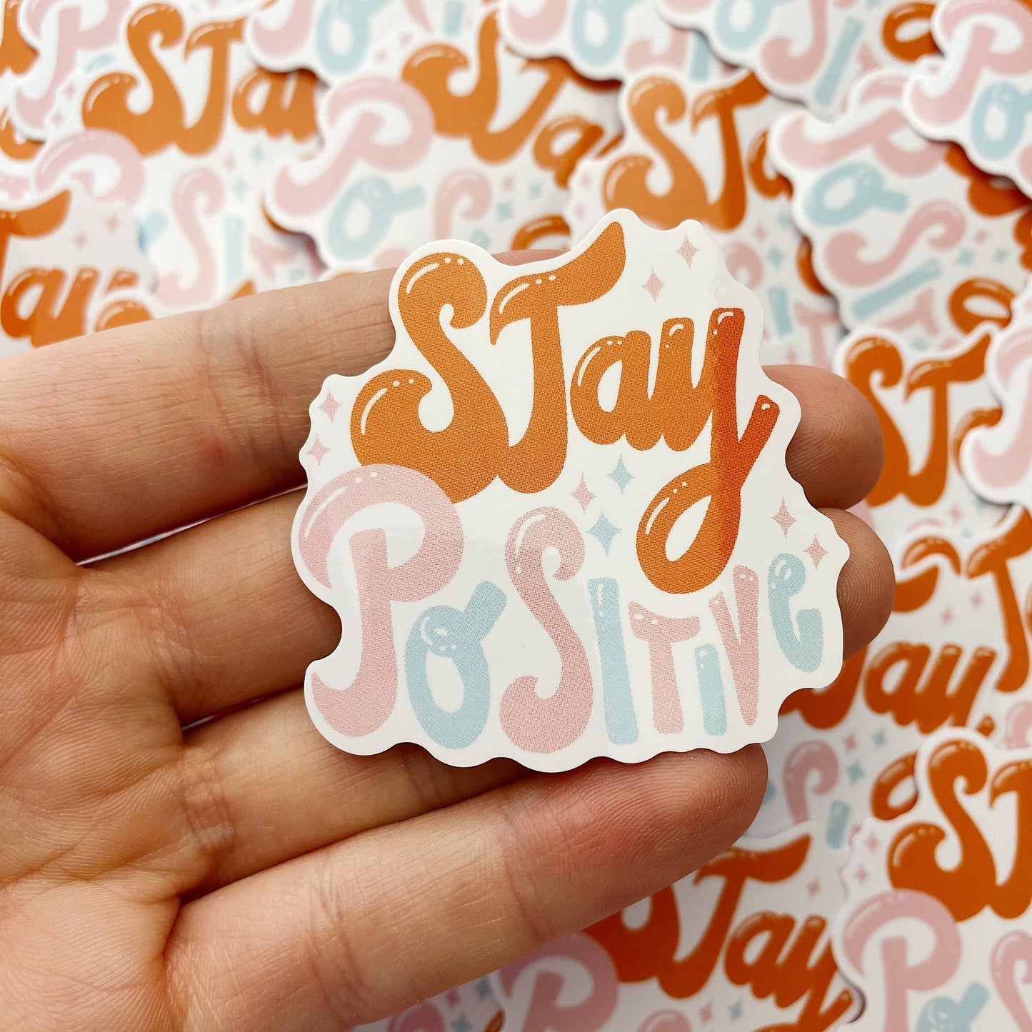 Sticker en vinyle - stay positive