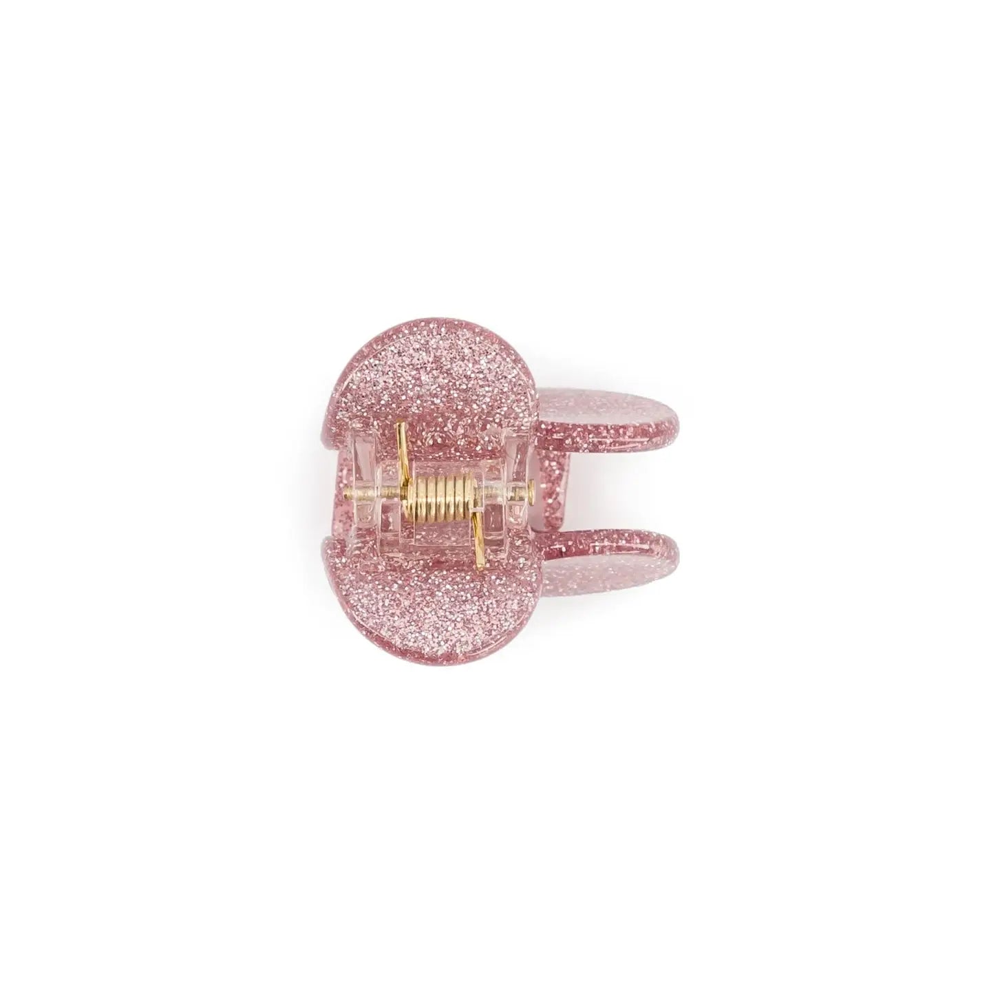 Pince Coeur glitter rose