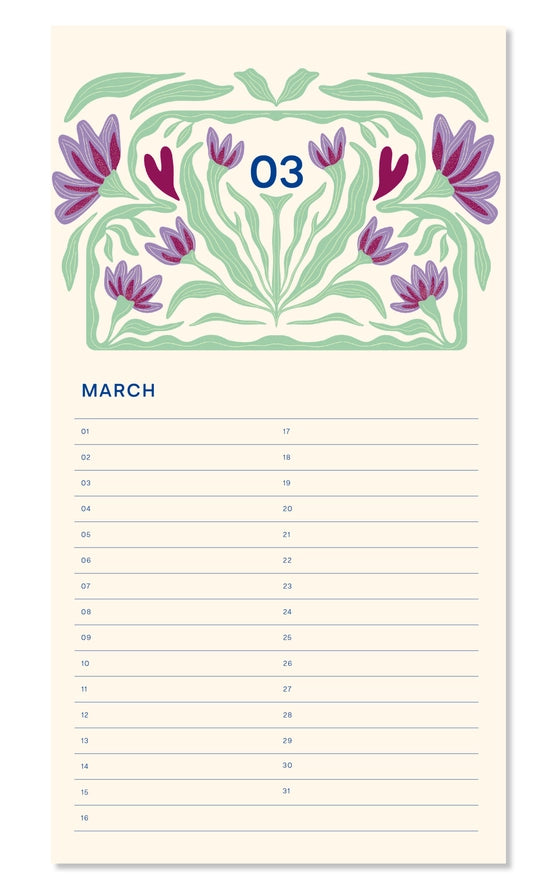 Calendrier d'anniversaires - Cake