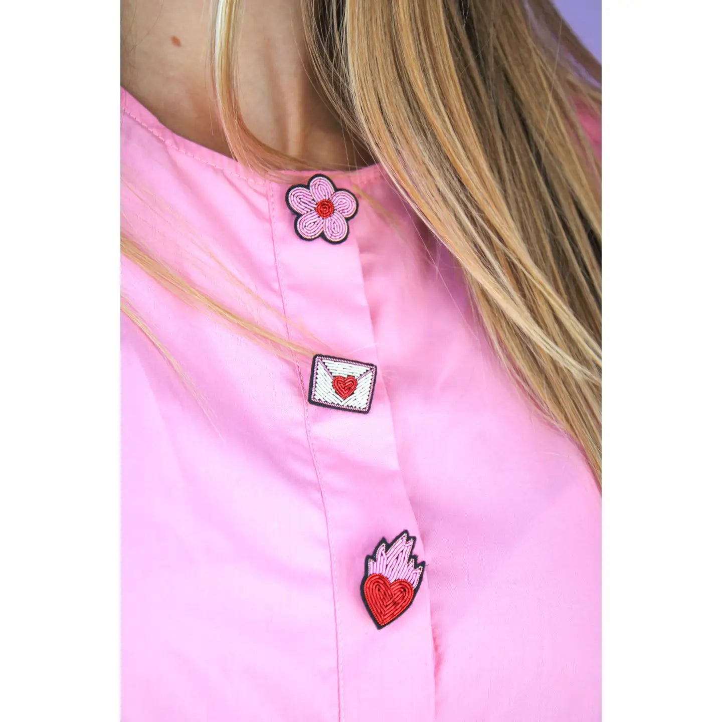 Broche Mini enveloppe mot d'amour