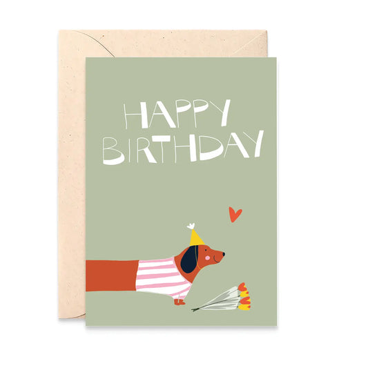 Carte Birthday sausage dog