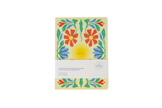 Agenda scolaire 18 mois 2026/2027 - Sun yellow