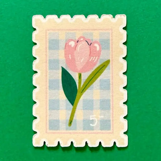 Sticker Timbre tulipe