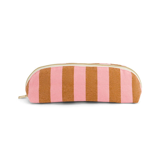 Trousse Gaston - Rayure caramel/strawberry