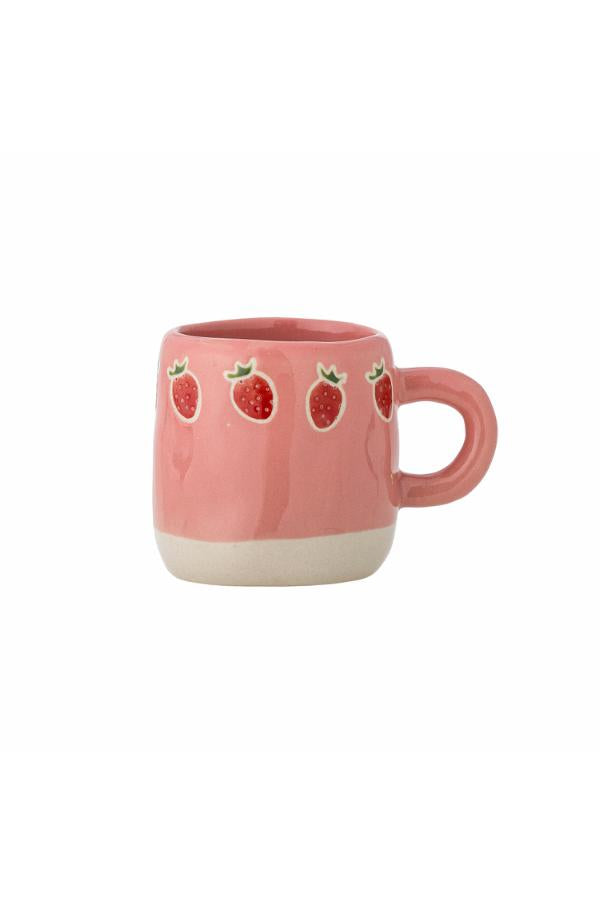 Tasse Millie - Fraises fond rose