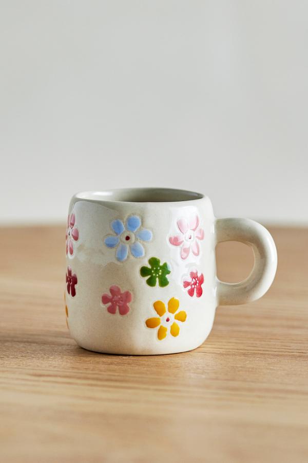 Tasse Millie - Fleurs multico fond blanc
