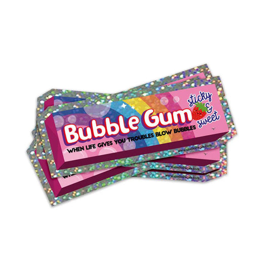 Sticker pailleté Bubblegum