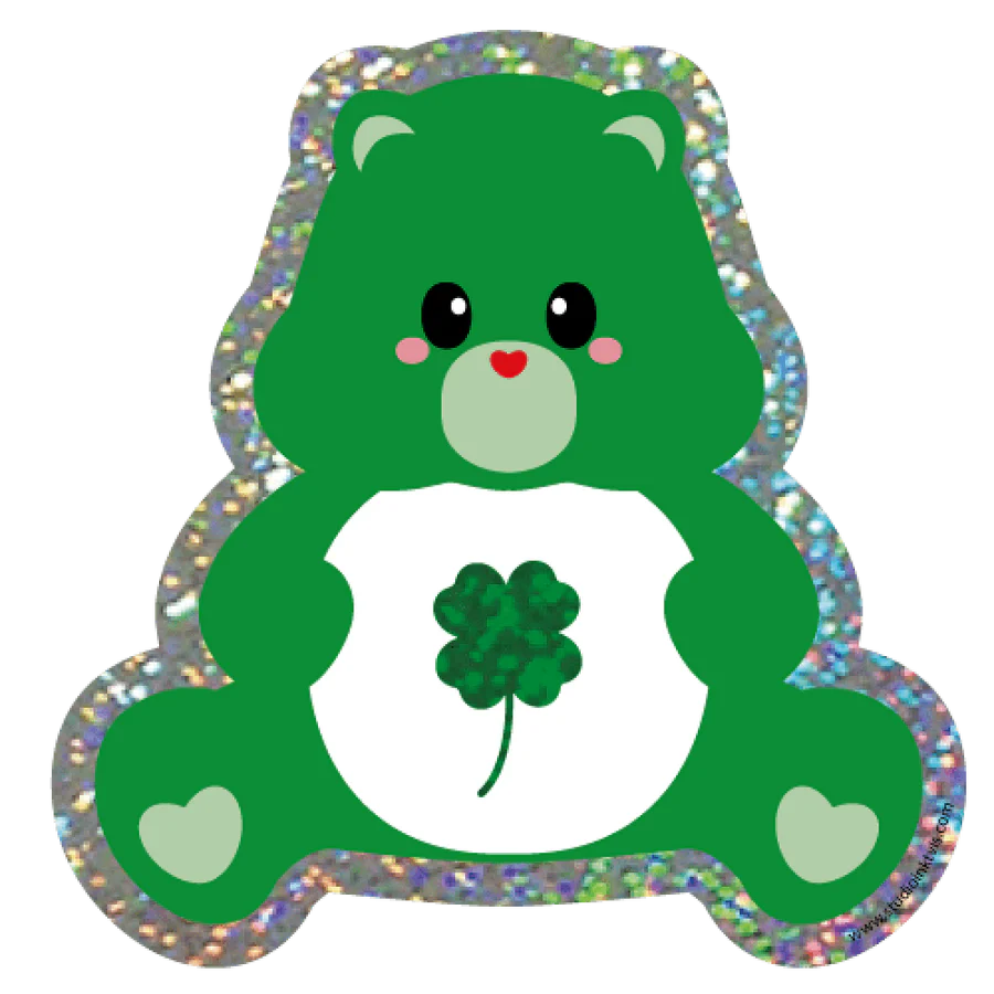 Sticker pailleté Care bear good luck