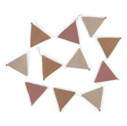 Guirlande de fanions - rose clair