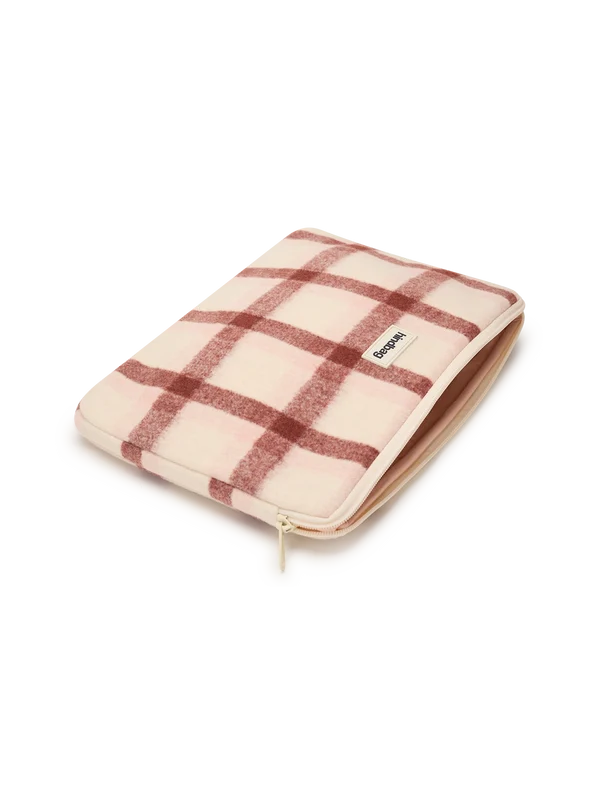 Housse d'ordinateur Ava S - Tartan rose