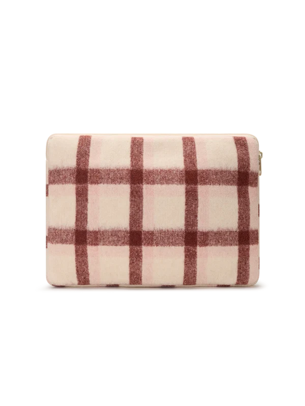 Housse d'ordinateur Ava S - Tartan rose