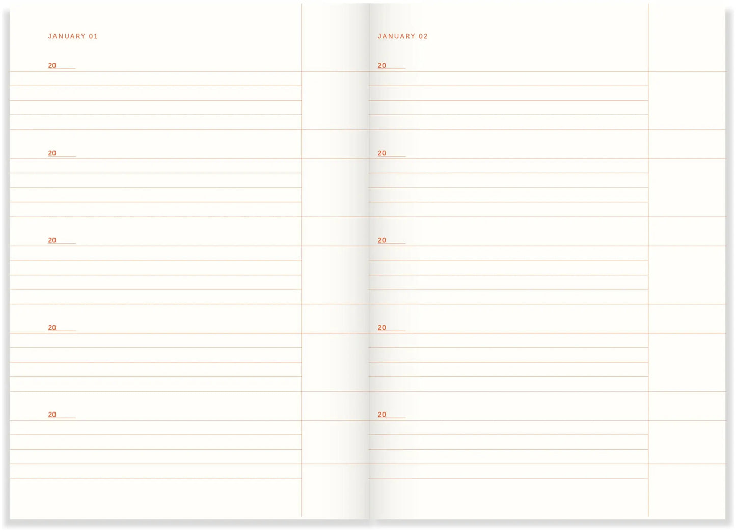 Journal Une ligne par jour - Lavender stripes — A-Journal , Lyon