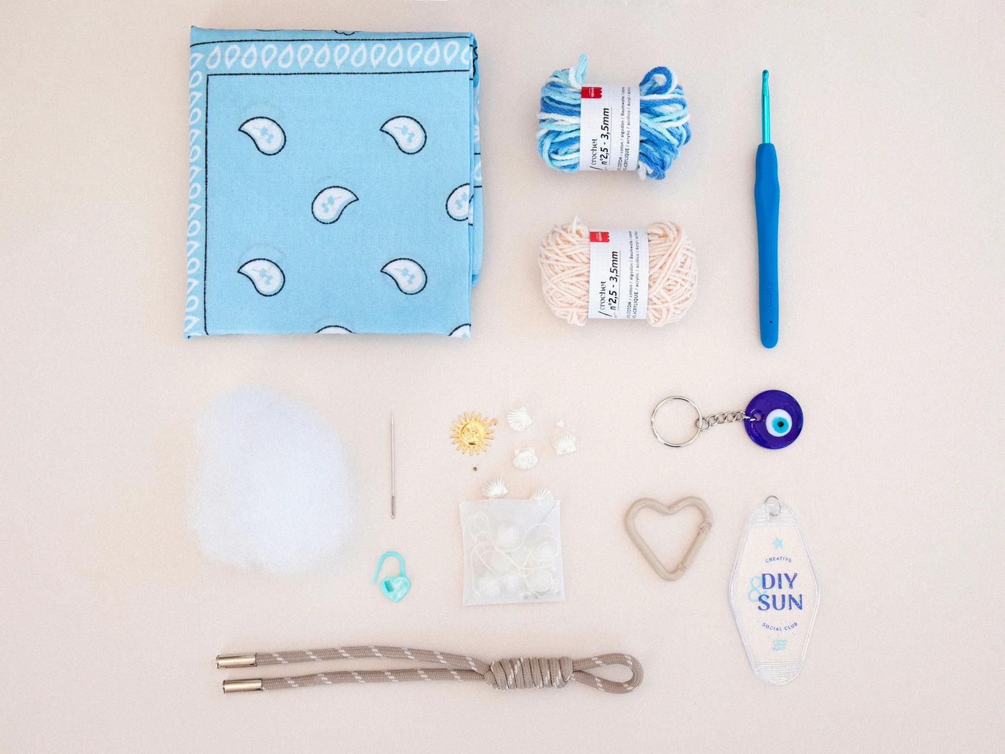 Kit crochet pour débutant - Bag Charms - Vitamine sea