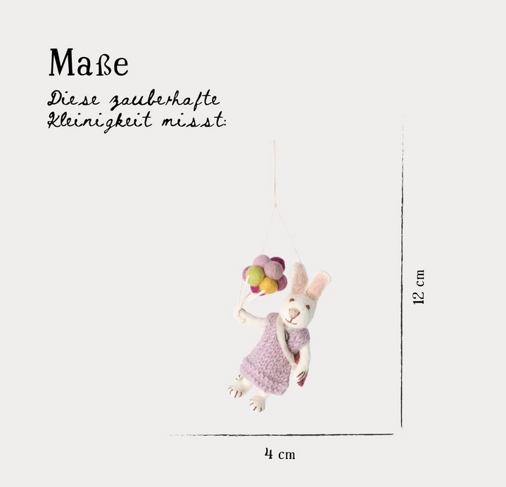 Lapin blanc avec ballons - Girl