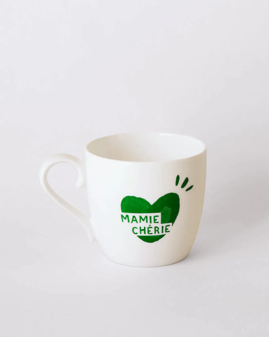 Mug coeur Mamie chérie - Vert sapin — Émoi émoi , Lyon